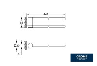 MEDIDAS TOALLERO DOBLE SELECTION GROHE